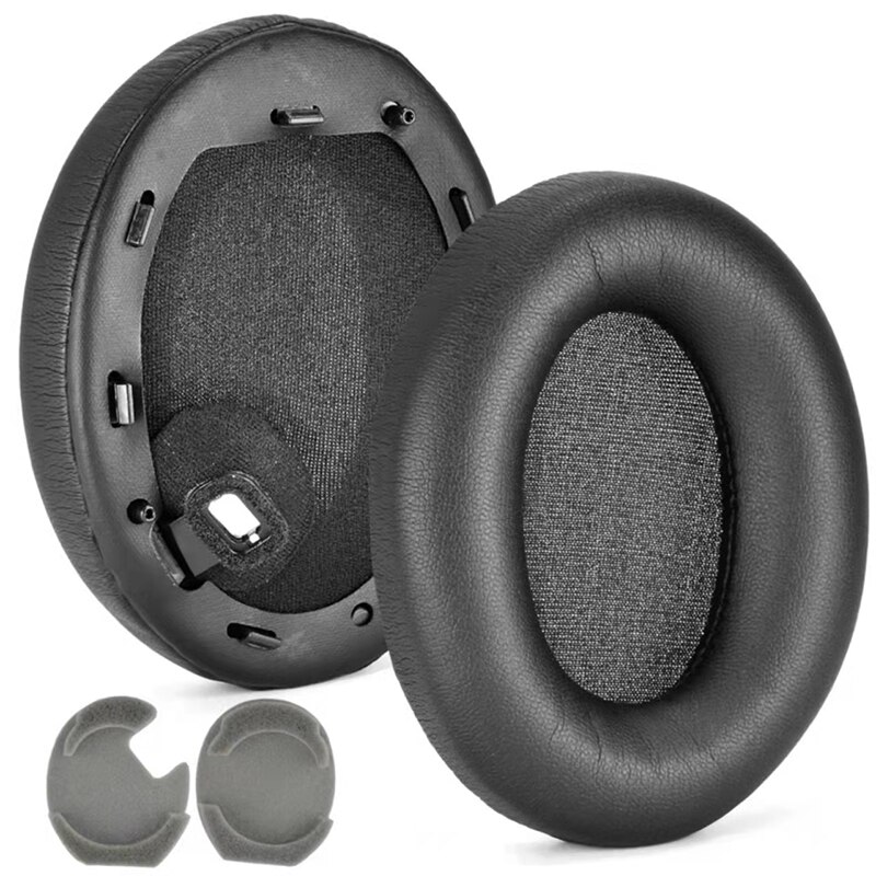 Miękkie poduszki nauszne z pianki memory do słuchawek Sony WH-1000XM4 WH1000XM4 WH 1000 XM4 wymienne nauszniki Drop Shipping: Black