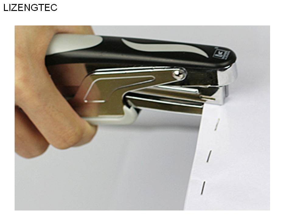 LIZENGTEC Handheld Metal Stapler Staple Paper Document For School Office Factory Supplies