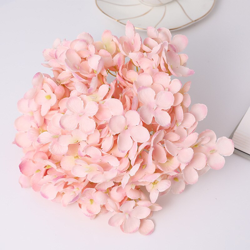 Artificial Silk Hydrangea Wedding Decoration Holding Flowers Single Hydrangea Flower Arrangement Accessories Diy Christmas Home: Pink