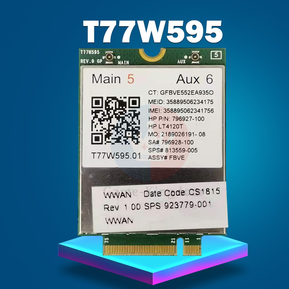 lt4120 X5 LTE T77W595 796928-001 4G WWAN M.2 150Mbps LTE Modem For HP Elite x2 840 850 G3 640 650 645 G2