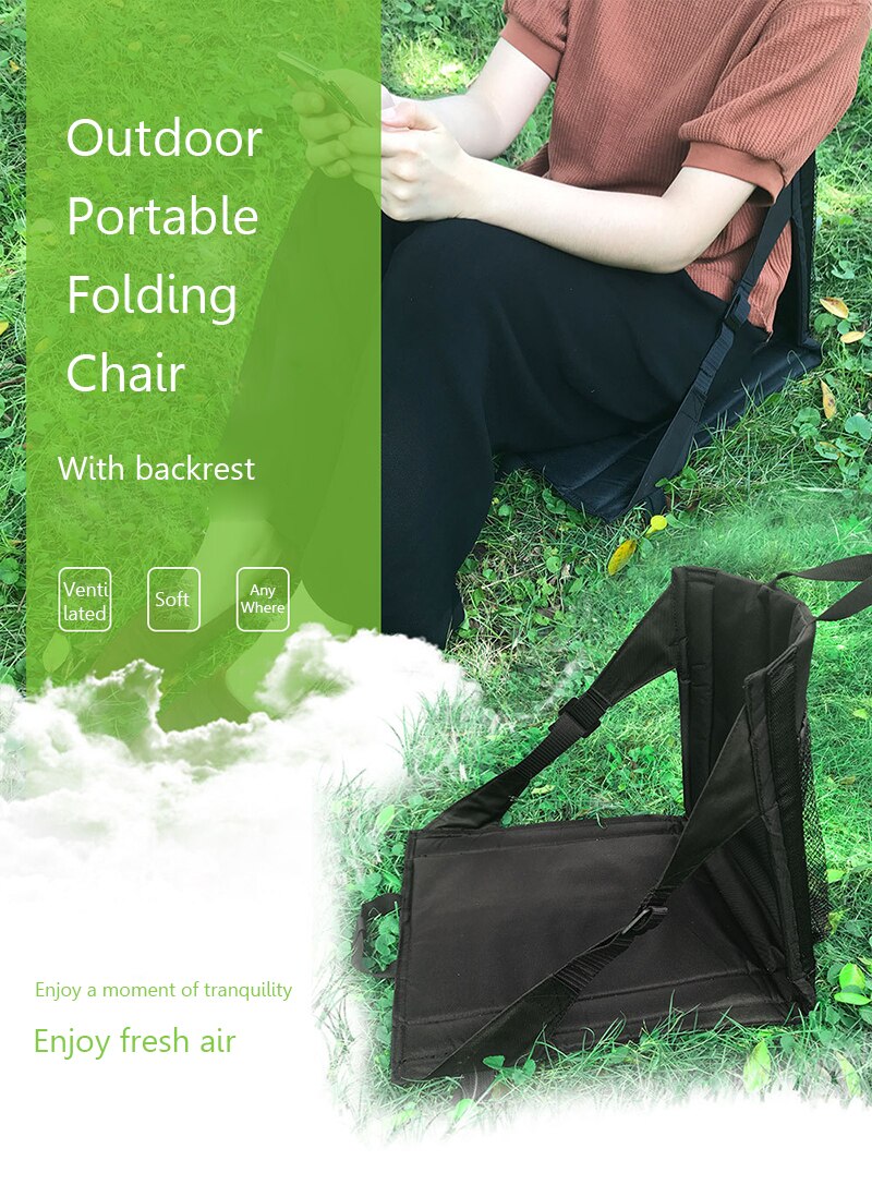Outdoor Opvouwbare Fauteuil Rugleuning Stoel Draagbare Zachte Vouwen Camping Paniek Vissen Seat Stoel Tuin Reizen Opslag Spijkeren
