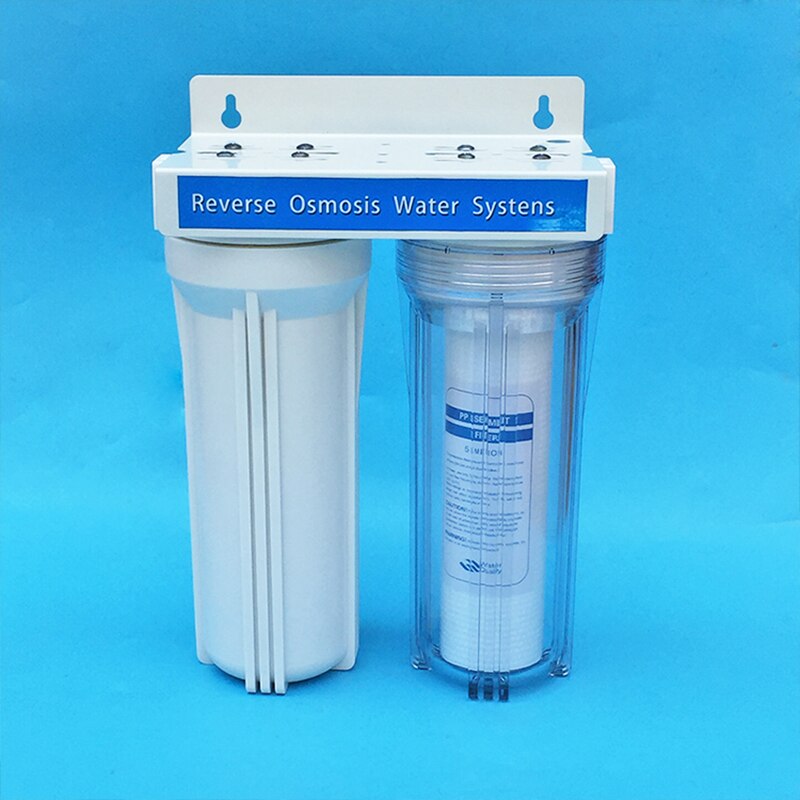 1Pcs Water Filter Onderdelen Water Filter Fles 10Incn Hoge 1/4 Inch Connector Voor Waterzuiveraar Ro Omgekeerde Osmose systeem Machine