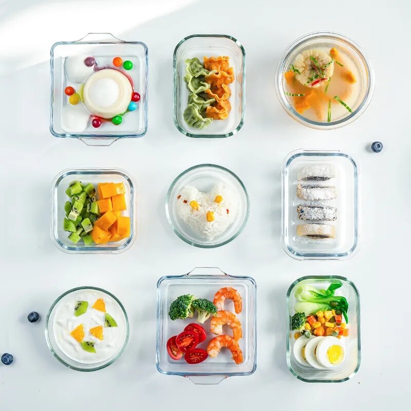 Plato de vidrio templado para el hogar, placa creativa para hornear, plato de arroz, plato de verduras, horno microondas, plato especial Rectangular para pescado