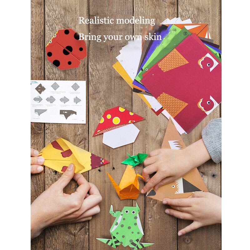 MiDeer Speelgoed voor Kinderen Kinderen Creatieve Handgemaakte Origami Hand-made DIY Set Kleuterschool Handgemaakte Origami Speelgoed voor Kinderen> 3Y