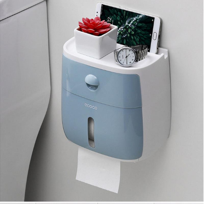 Wodoodporna ściana uchwyt na papier toaletowy ręcznik na papier toaletowy skrzynka stojak toaleta wc tkanka rura przechowywanie taca