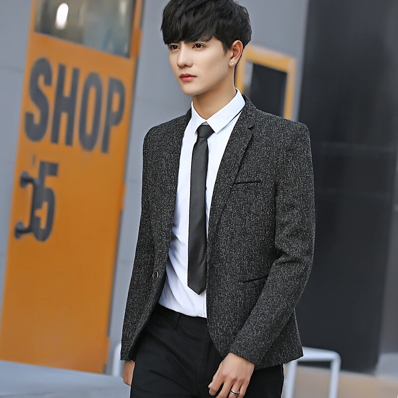 Slim men Suit Jacket Long-sleeved Business Casual men Blazer Coats Asian size S M L XL XXL XXXL
