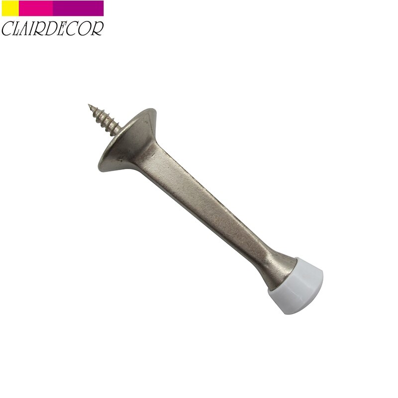 Deur Stop Stopper Bumper Wandmontage Protector Geluid Demping Zinklegering Deur Stopt: Satin nickel