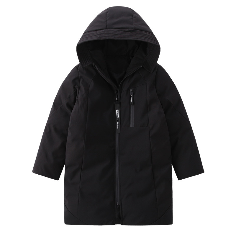 Veste à capuche en coton pour enfant et adolescent, manteau épais et à-30 degrés, vêtements d'hiver pour grands garçons et adolescents, parka d'extérieur,