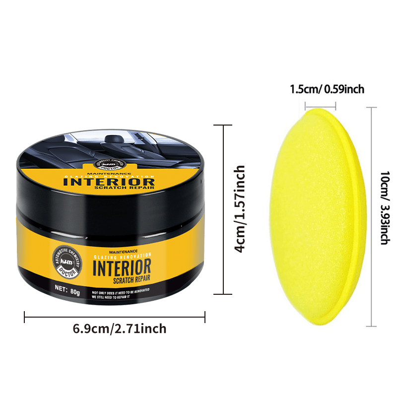 KJM Automotive Interior Scratch Repair Kit - Instrumentenpaneel en plastic reparatiecrème verbetert de glans en herstelt krassen