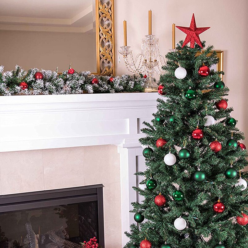10/15/20cm juledekorationer juletræ top stjerne fem-peget stjerne vedhæng ornament til juletræ topper forsyninger
