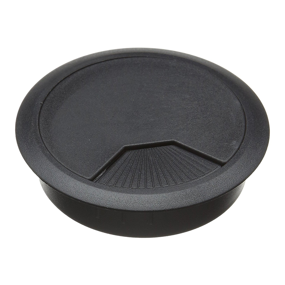 3 Stuks Zwart Plastic Desktop Computer 80Mm Grommet Kabelopening Cover
