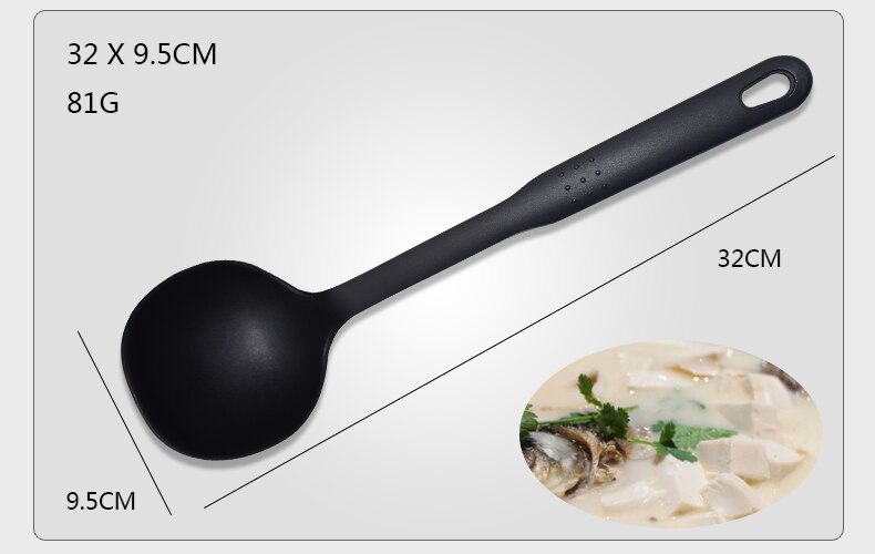 Utensi – cuillère à soupe fendue en Nylon résistant à la chaleur, louche à passoire, batteur à œufs, outils de cuisine, broyeur de pommes de terre à la tomate: 06