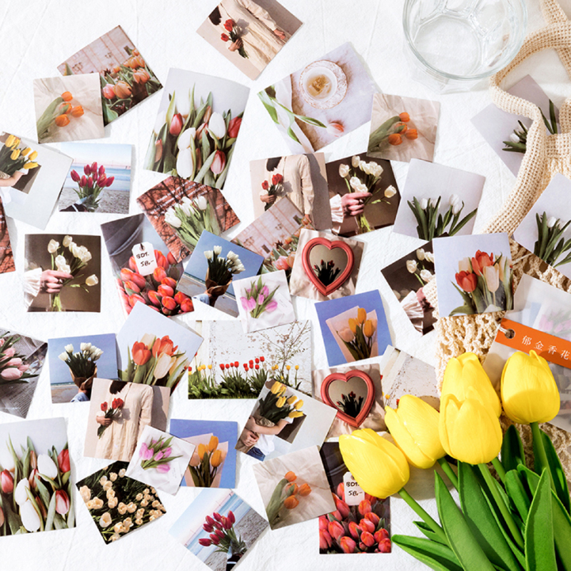 180 Adesivi Fiori Rossi E Farfalle – Stickers Vintage In PET Trasparente Per Scrapbooking, Bullet Journal E DIY, Con Pinzette