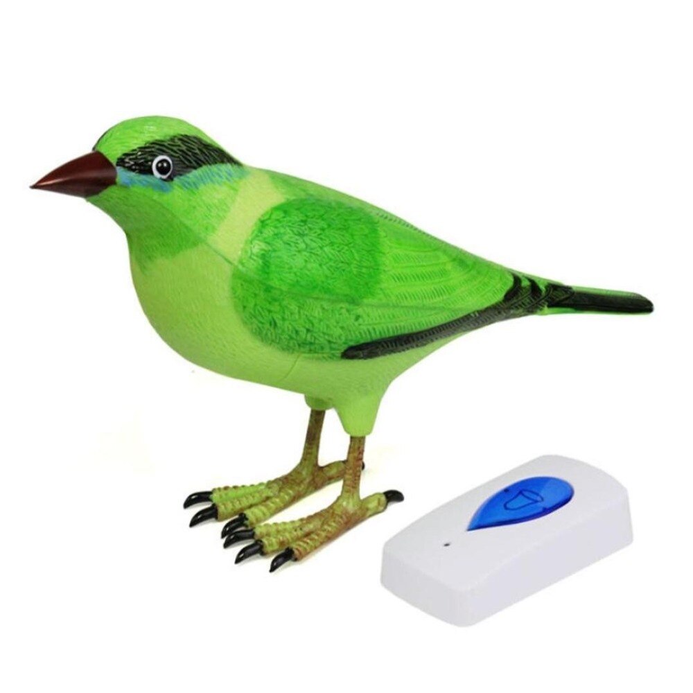 Digital fågel dörrklocka hem trådlös fjärrkontroll musik dörrklockor hemskall alarm med led indikator jingle bell