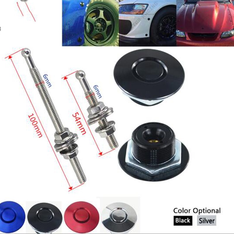 Kit de trava universal para capô, universal, 32mm/1.25 &quot;, botão de apertar, fecho para automóveis, trava rápida, de alumínio