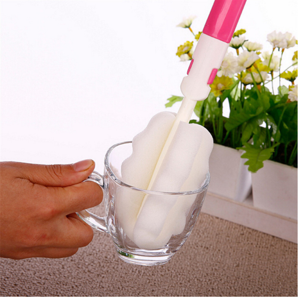 Spons Baby Melk Zuigfles Borstel Babyuitsteeksel Reiniging Cup Scrubber Wassen Borstels Keuken Cleaner Tool