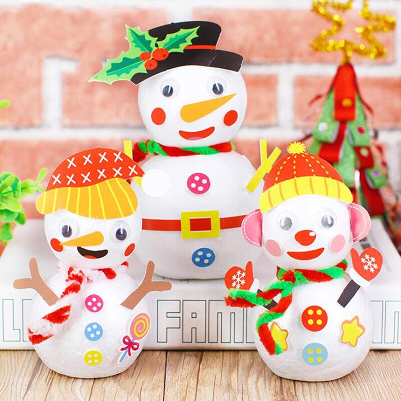 Vilt diy pakket kinderen diy kerst sneeuwpop handgemaakt materiaalpakket kleuterschool vroege leermiddelen
