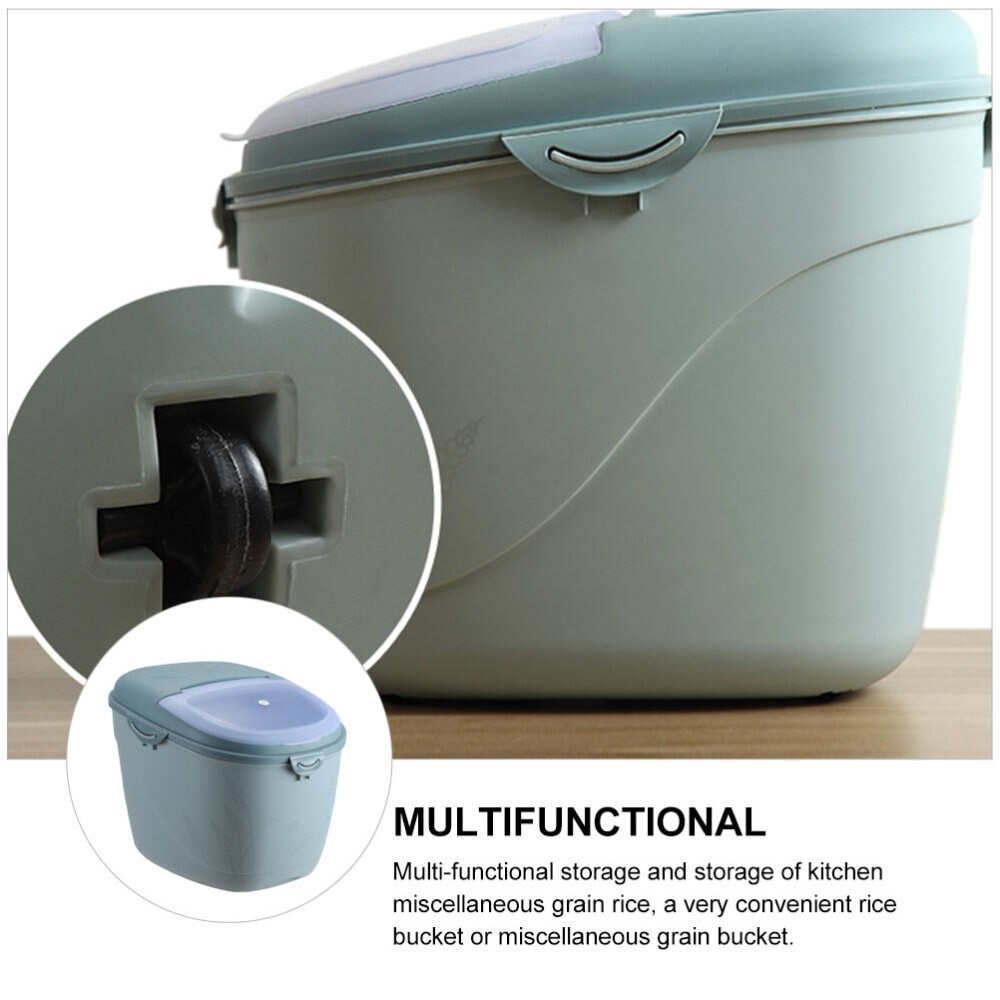 10Kg Keuken Collectie Rijst Emmer Insect-Proof Vochtbestendige Verzegelde Rijst Cilinder Korrel Hondenvoer Huishoudelijke Opslag rijst Doos