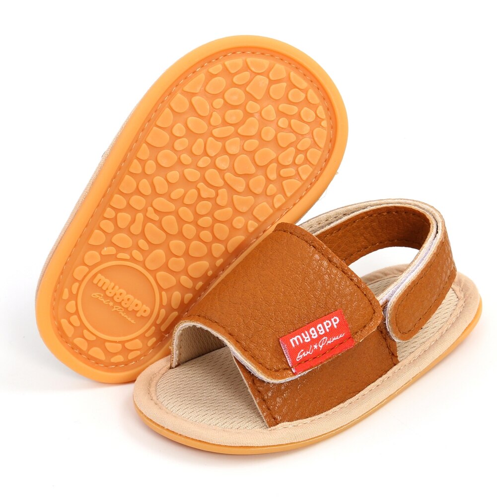 Bobora-zapatos de leopardo informales de cuero PU para verano, sandalias antideslizantes para recién nacido, primeros pasos, 0-18 meses: C / 13-18 meses