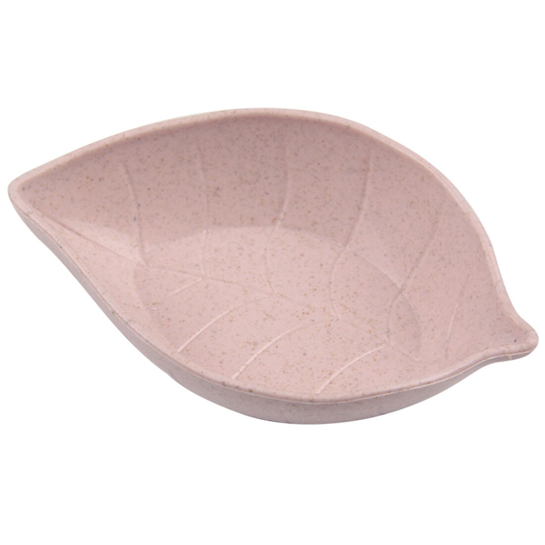 4 kleuren Creatieve Tarwe Stro Platen Natuurlijke Afbraak Blad Vormige Plaat Sauzen Plaat Snacks Azijn Schotel Keuken Benodigdheden: Nordic Pink