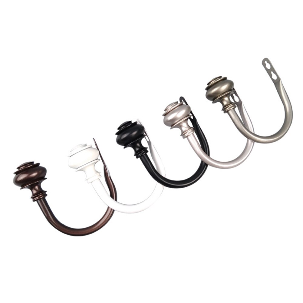 1pair Hooks Accessories Hotel Wall Mounted Bedroom U Shaped Curtain Holdback With Screws Hardware Home Decor Iron Drapery