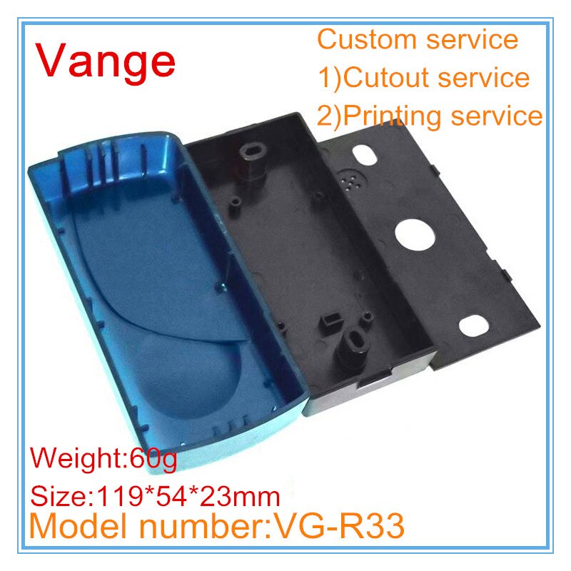 2pcs/lot molding extrusion junction box IP54 ABS plastic diy enclosure case 119*54*23mm for door access controller