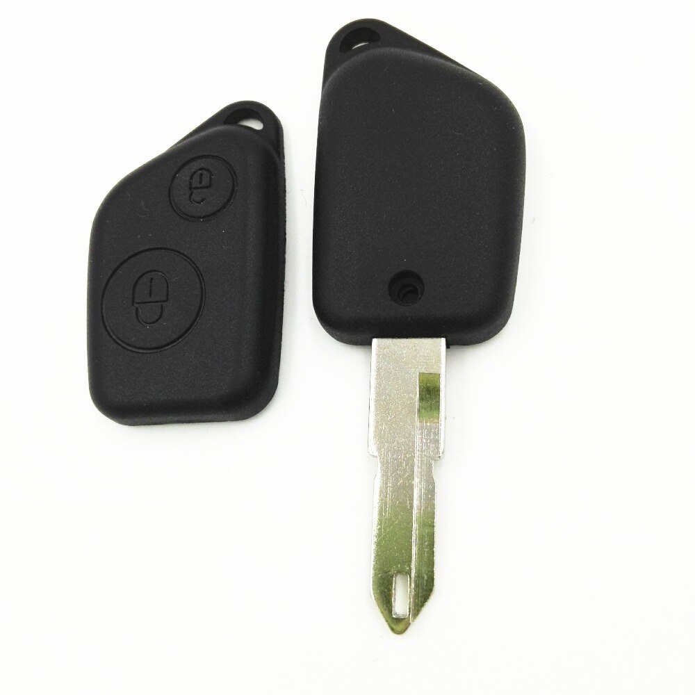 2 Knoppen Afstandsbediening Geval Fob Transponder Auto Blanco Sleutel Voor Peugeot 206 306 Citroen C2 C3 C4 Vervanging Sleutel Shell
