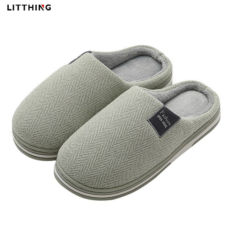 Litthing Vrouwen Winter Warm Bont Slippers Mannen Dames Jongens Meisjes Huis Schoenen Comfort Platte Hak Thuis Indoor Slaapkamer Zapatilla Mujer: green / 38-39