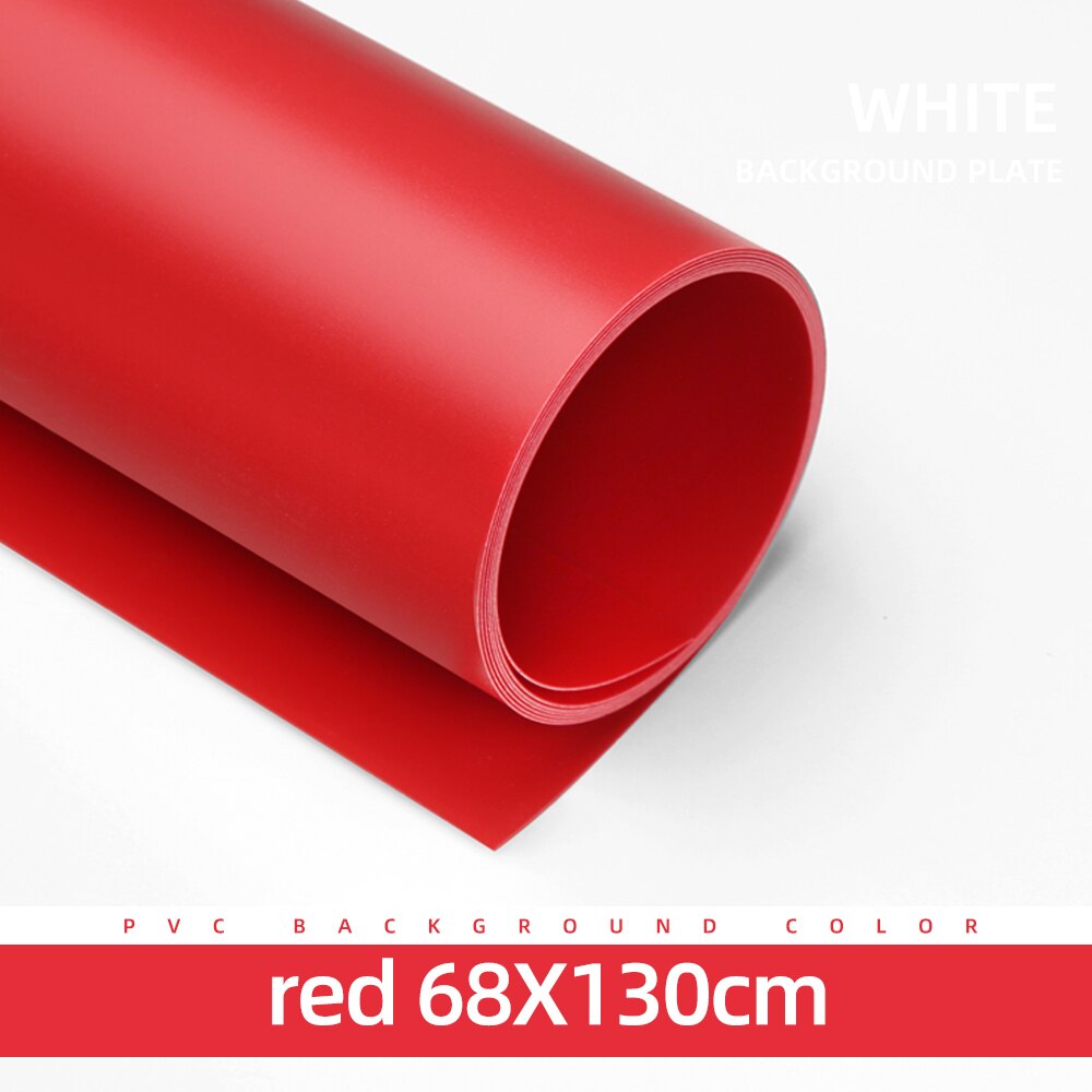 Valkoinen musta harmaa vihreä 68 x 130cm 27*51 tuuman valokuvaus taustapaperi matta pvc vinyyli saumaton tausta saumaton vedenpitävä: 68 x 130cm punaista