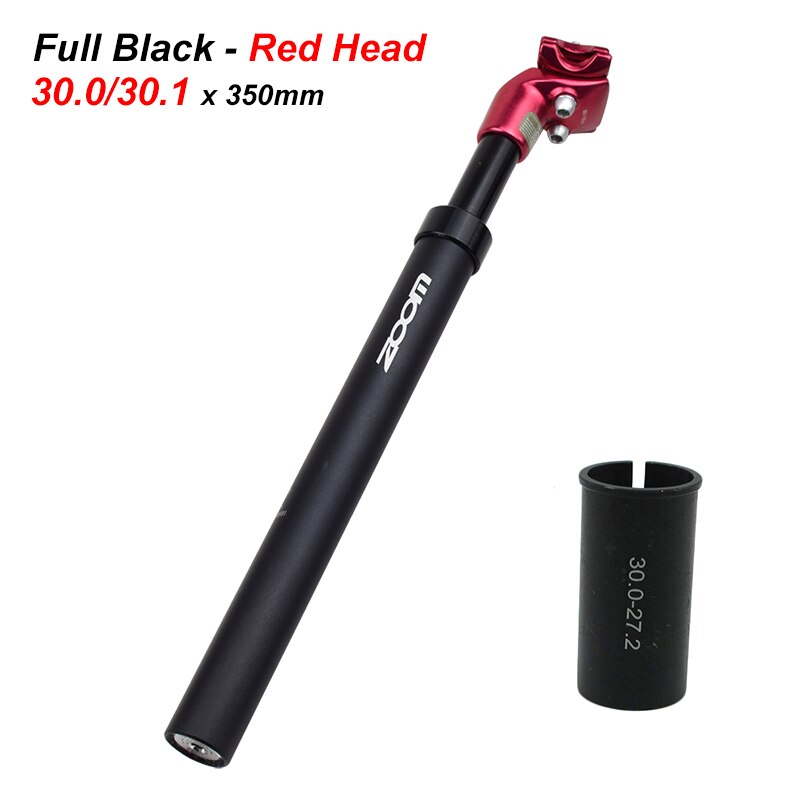 ZOOM Mtb Suspension Telescopic Seatpost Adjustable Seat Post Bike Saddle Rod Aluminum 27.2 Tube tija sillin carbono canote: 30.0x350mm Red
