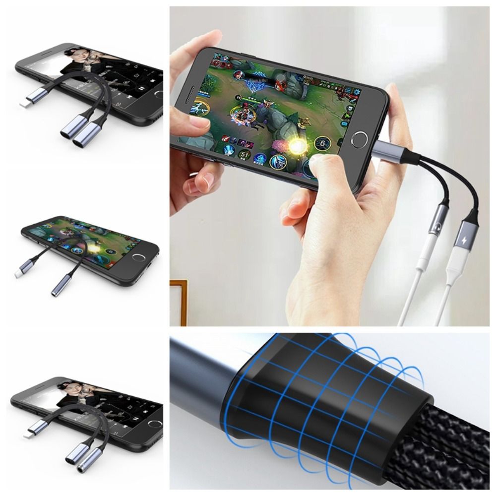 AUX-Kabelsplitter, 3 5 mm Klinke, 2-in-1-Audio--Adapter, IOS auf 3,5 mm Stecker auf Buchse, Musik hören, AUX-Buchse, Kopfhörer