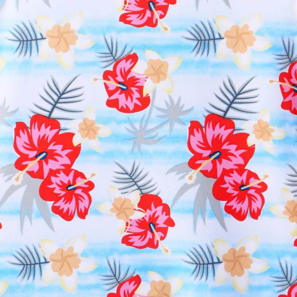 BAOHULU 3-10 Years Girls Swimwear One Piece Print Floral Swimsuit for Kids Toddler UPF50+ Princess Bathing Swimming Dress