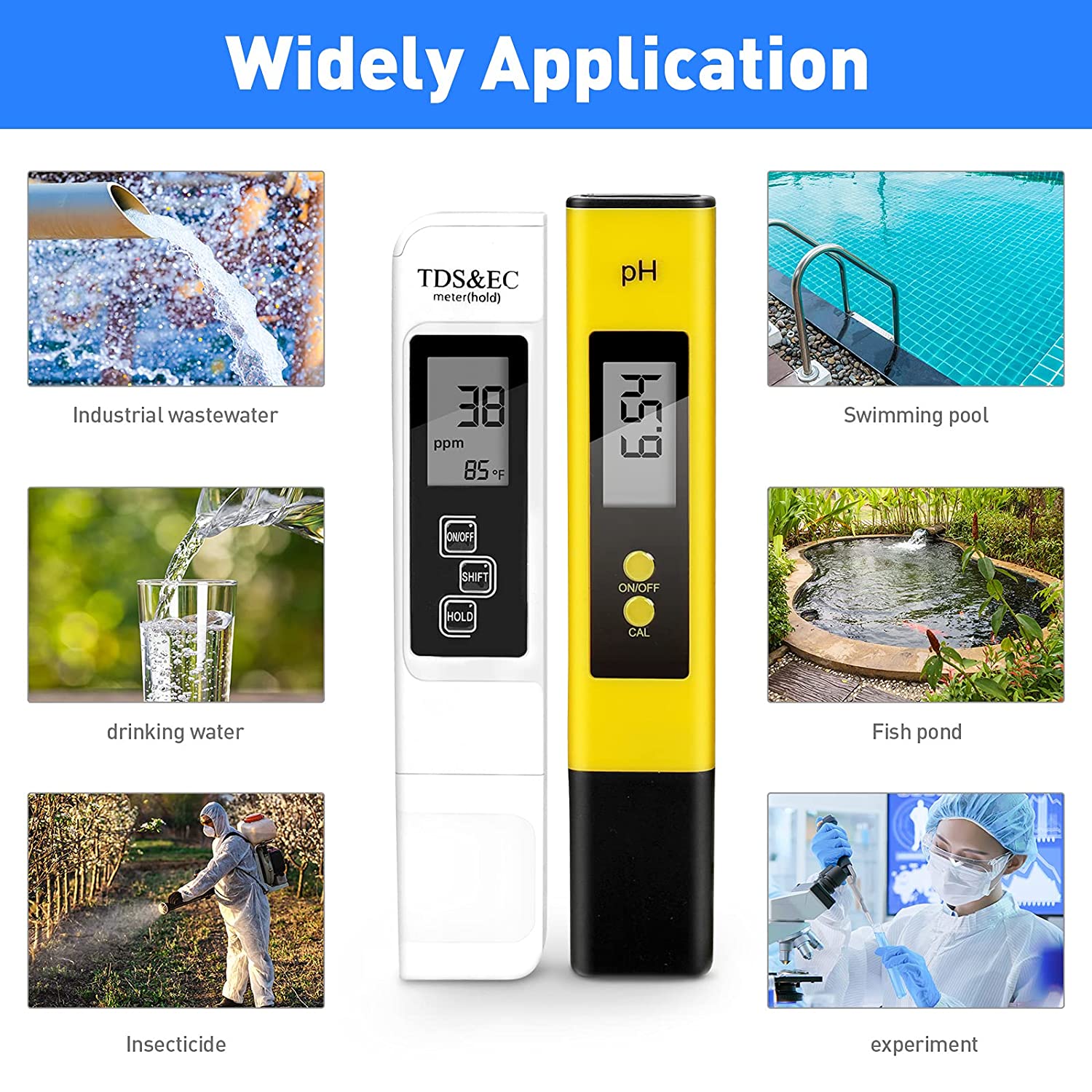 PH Meter, TDS PPM Meter, Soild PH Tester Upgraded Version], 3 in 1 for Home Water and Garden Soil Use
