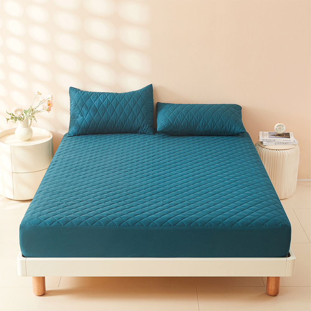 1pc 3D luchtstof dikke matrashoes, 100% waterdichte matrasbeschermer, zacht en ademend hoeslaken (geen kussensloop): Bed 105 / green