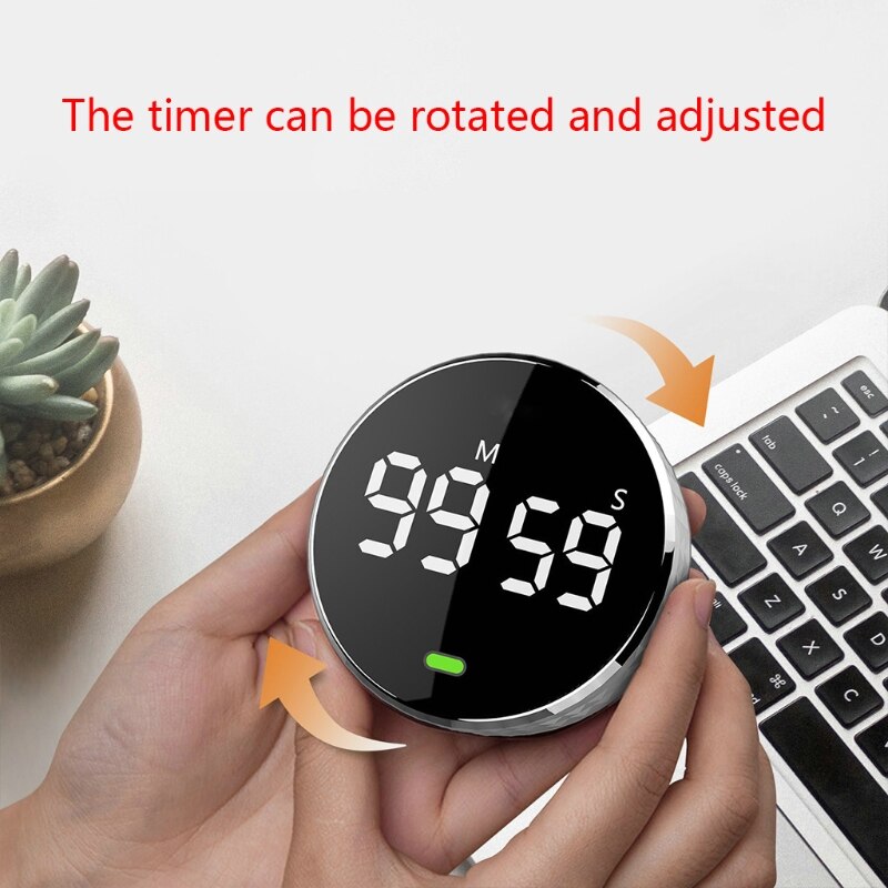 Magnetic Digital Timers Large LED Display and Constant Bright Function Durable Time Management Constant Light Function