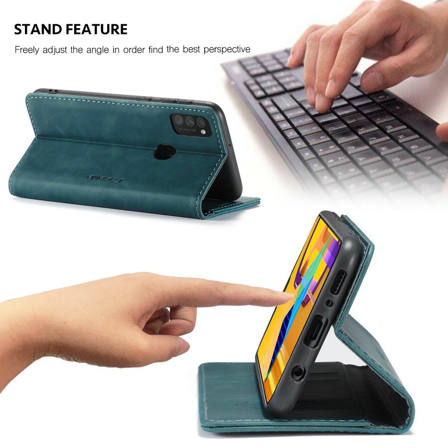 Caseme Voor Samsung M30s Case Flip Luxe Portemonnee Lederen Telefoon Geval Voor Samsung Galaxy M30s M 30S Auto Close magnetische Cover Cases