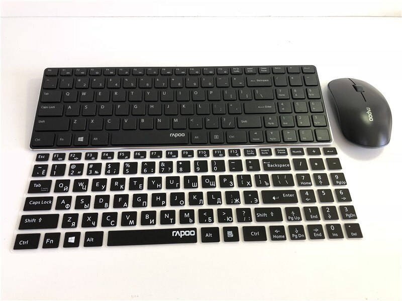 Protecteur de clavier russe de , pour Rapoo 8200P 9300P 9100P 8000 X220 X336: Black for 9300P