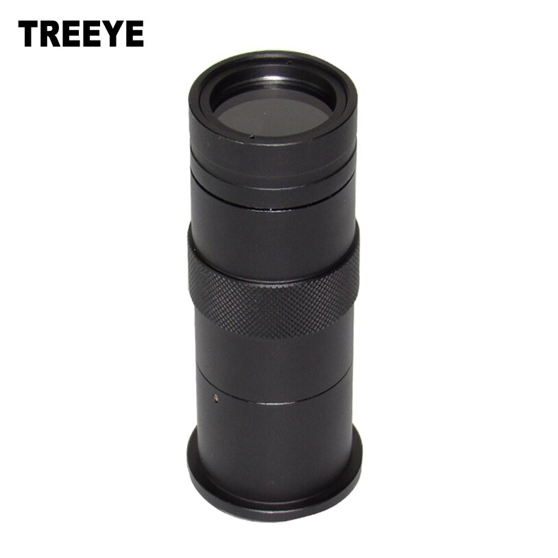 8X-100X Microscope Lens C Mount Magnification Adjustable Eyepiece Magnifier Industrial Lens for LAB PCB F3.0