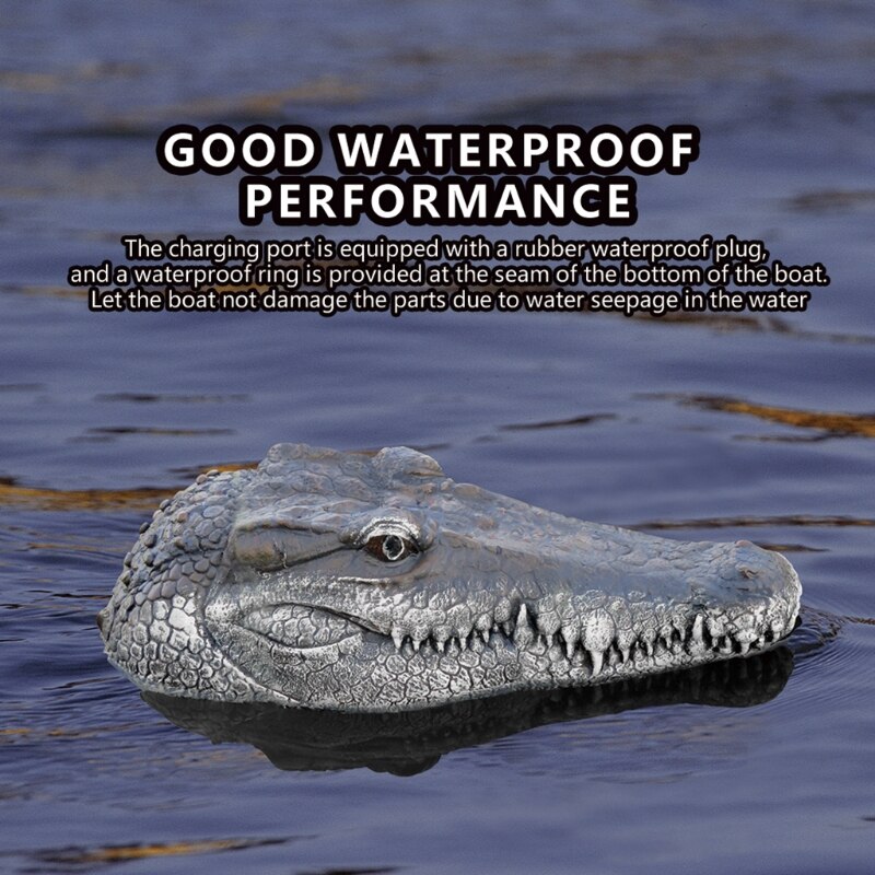 V005 2.4G 4CH Afstandsbediening Elektrische Rc Boot Met Simulatie Krokodil Hoofd Spoof Speelgoed Halloween Decor