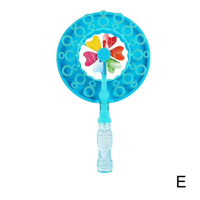 Bubble Wand Vijf Gat Multi-Bubble Hartvormige Windmolen Bubble Wand Kinderen Bubble Speelgoed: E