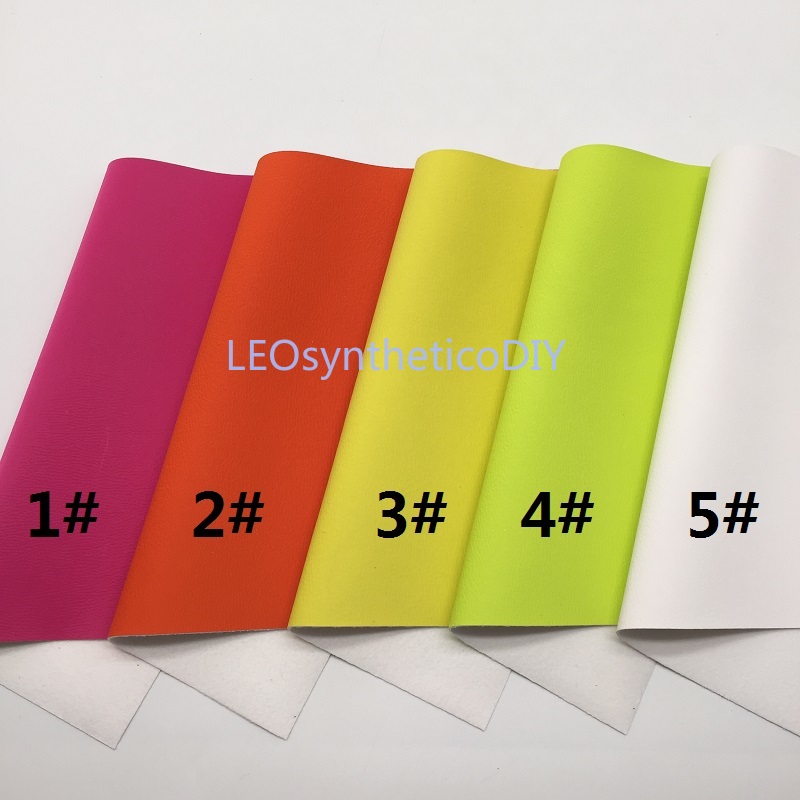 1PC 21X29CM Neon Faux Leer Stof, Synthetisch Leer Stof Lederen Lakens, PU Leer Voor Maken Bows LEOsyntheticoDIY T356A
