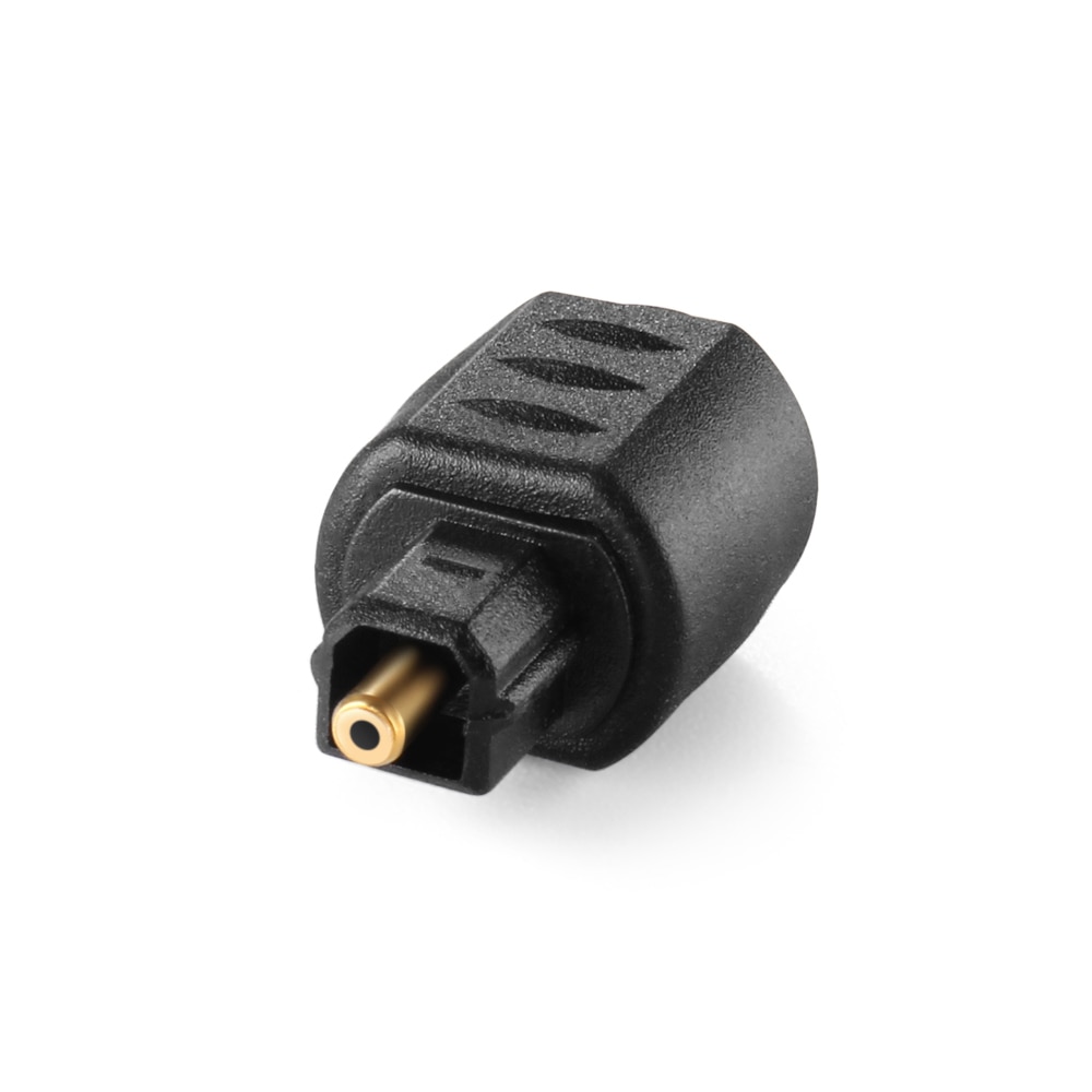 3.5 Mm Zwart Mini Optische Audio Adapter Vrouwelijke Jack Plug Naar Digitale Toslink Male