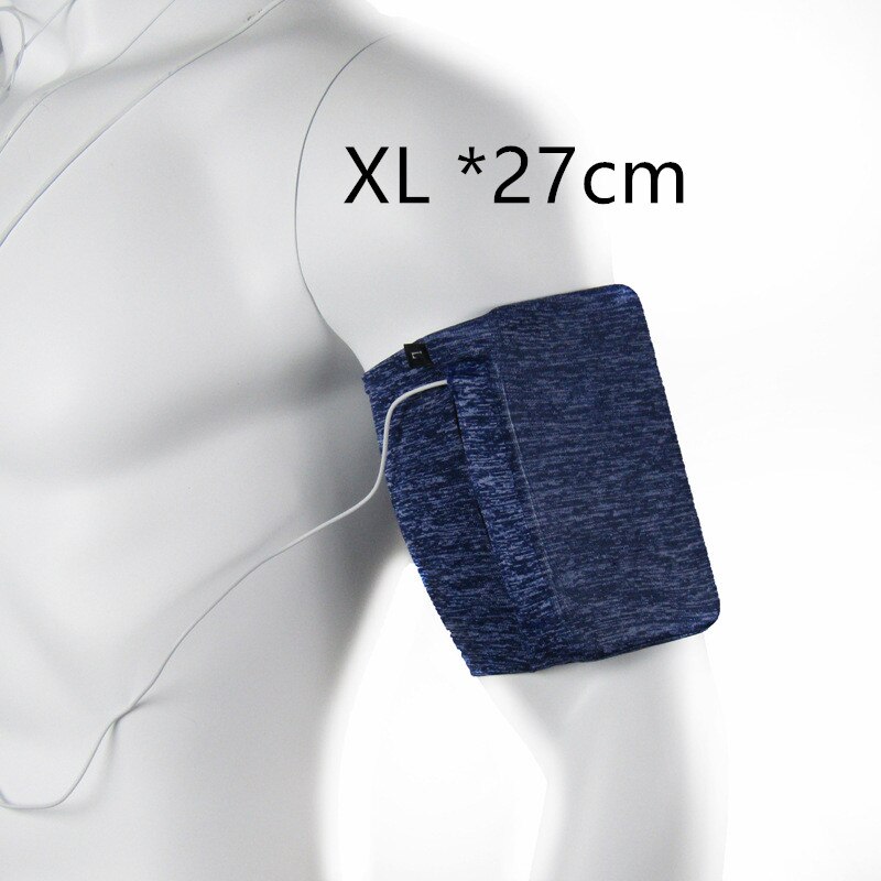 Ultra Dünne Sport Lauf Arm Band Tasche Fall Telefon Brieftasche Halter Außen Beutel Auf Hand Turnhalle Gürtel Abdeckung Für IPhone 12 11 Pro Max: blue-XL