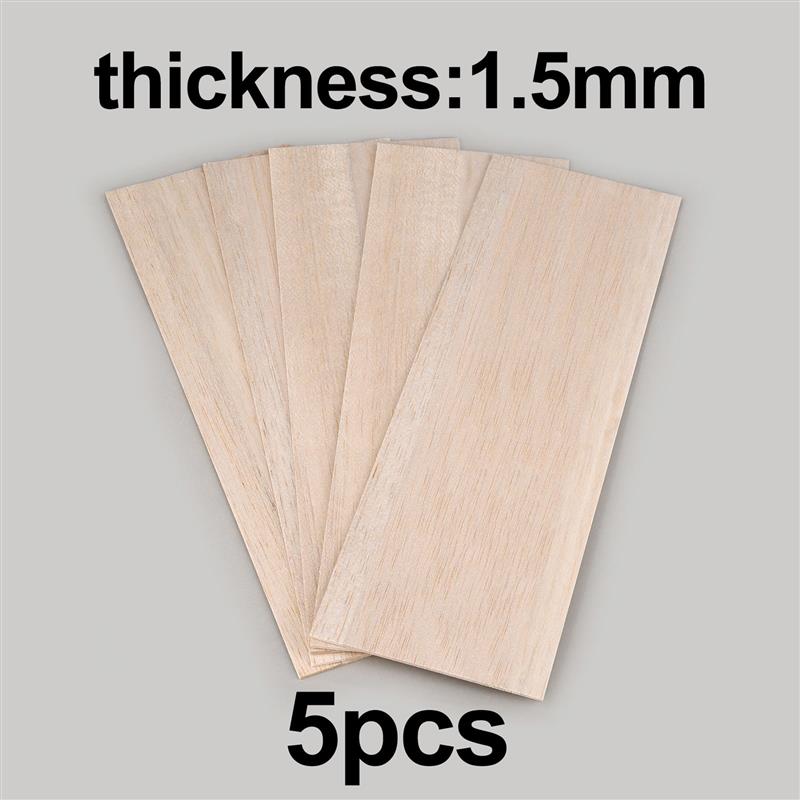 5 Pcs Balsa Wood Sheets Ply 100/200/300mm Long 100mm Wide 1/1.5/2/3mm Thick For Craft DIY Project Wood DIY Craft Accessories: Chocolate