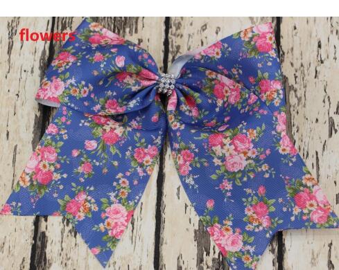 8 pulgadas arcoíris de papel Mermaid Cheer Bow Cheerleading Dance moño para cabello con banda de goma accesorios para el cabello