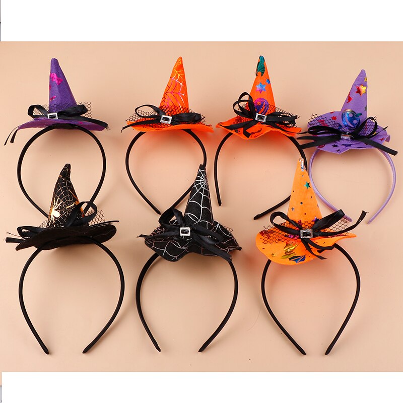 Halloween filles bandeau sorcière coiffure citrouille cheveux cerceau fête décor