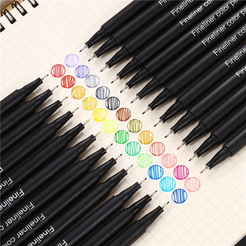 60/100PCS Colorful Neutral Marker Pen Fineliner Pens For School Office Pen Set Kawaii Ink Pen Art Supplies Cute