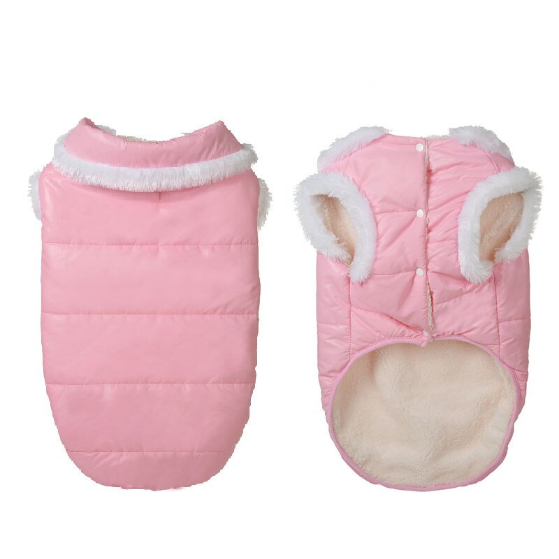 L-3XL Winter Dog Clothes Pet Dog Plus Velvet Warm Thickening Jacket Jumpsuit Puppy warm Parkas Padded coat For Medium Large Dog