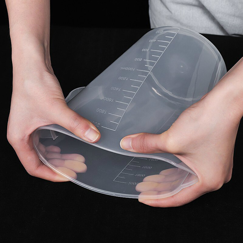 Vaso de medición graduado de plástico transparente, vaso de medida transparente para hornear, recipiente para jarra, herramienta para hornear
