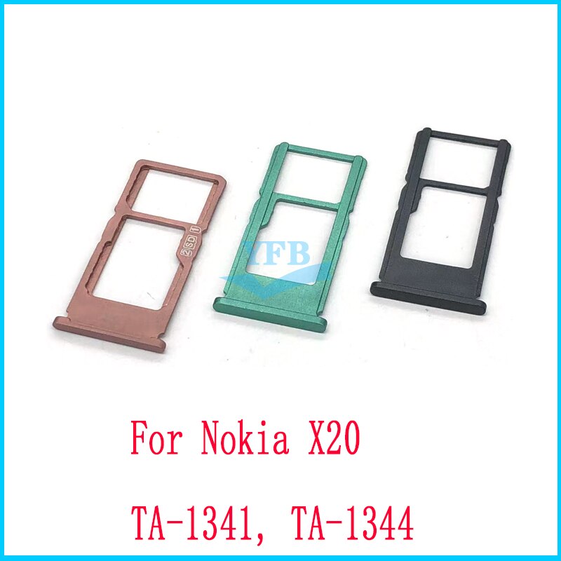 Sim Card Tray Holder For Nokia X7.1 X10 X20 SD Memory Reader Socket Adapter Replacement Parts: X20 Nordic Blue
